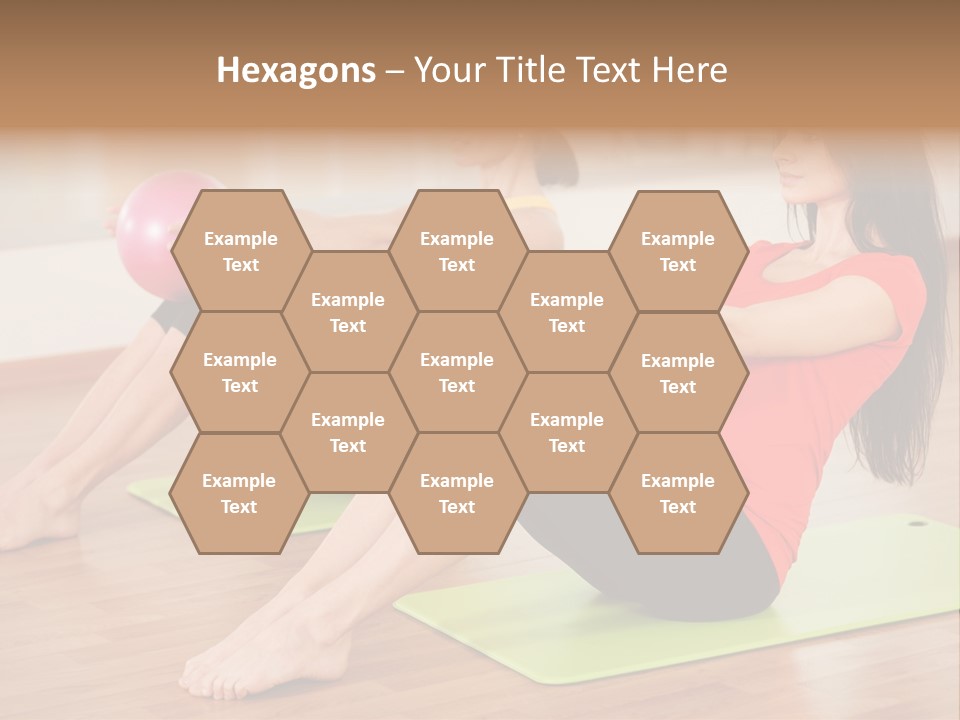 A Couple Of Women Sitting On Top Of Yoga Mats PowerPoint Template