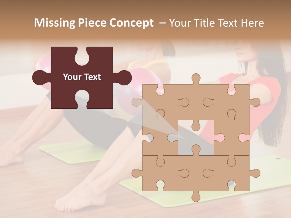 A Couple Of Women Sitting On Top Of Yoga Mats PowerPoint Template