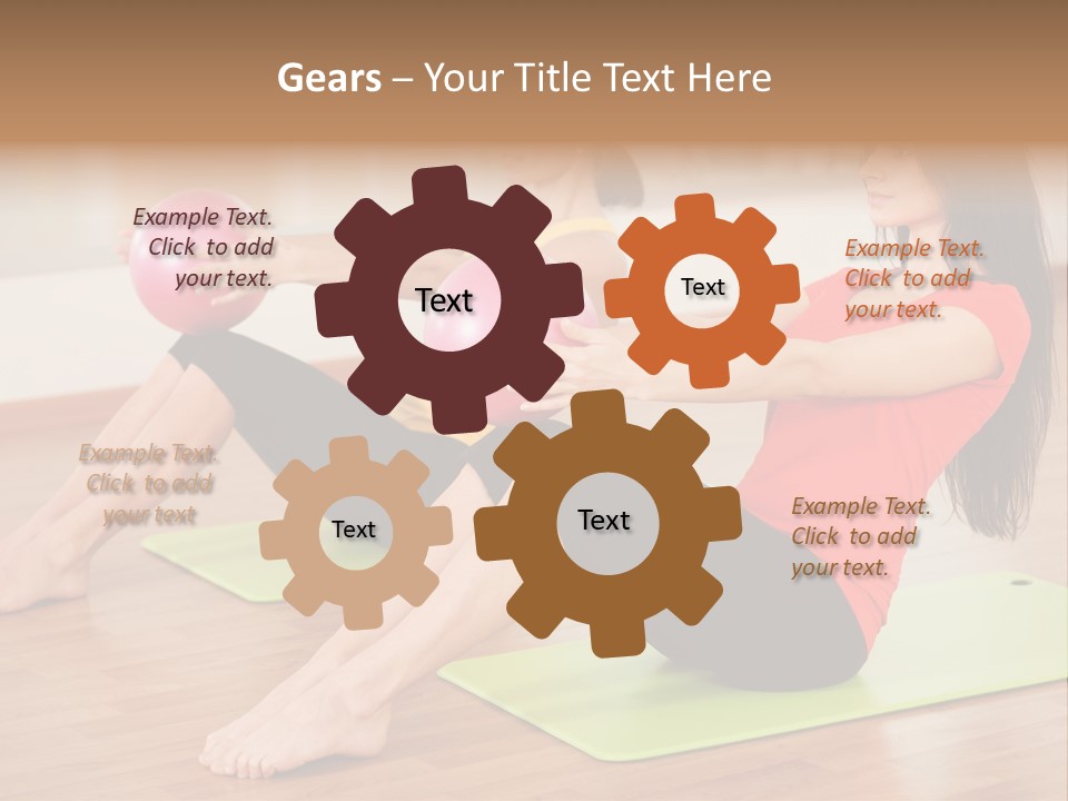 A Couple Of Women Sitting On Top Of Yoga Mats PowerPoint Template