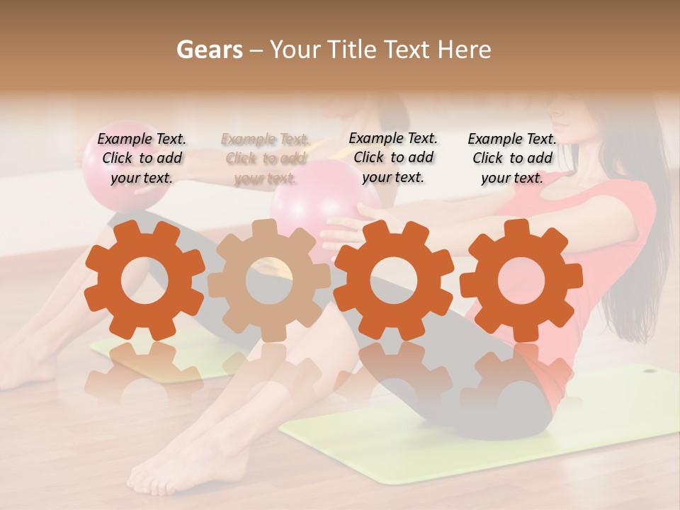 A Couple Of Women Sitting On Top Of Yoga Mats PowerPoint Template