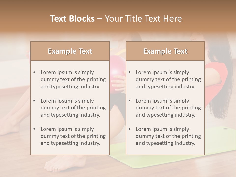 A Couple Of Women Sitting On Top Of Yoga Mats PowerPoint Template