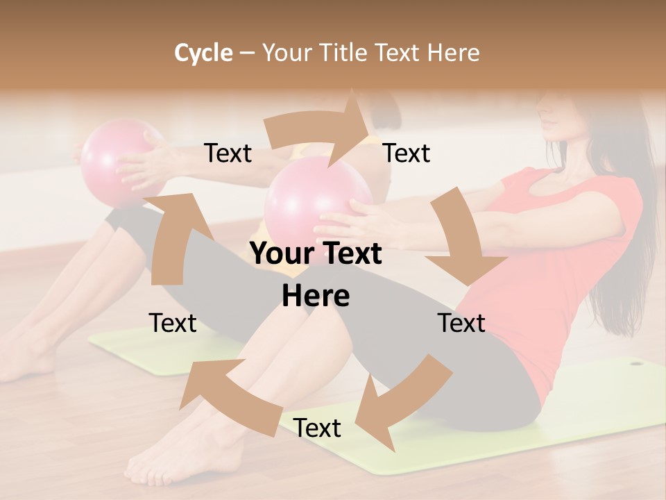 A Couple Of Women Sitting On Top Of Yoga Mats PowerPoint Template