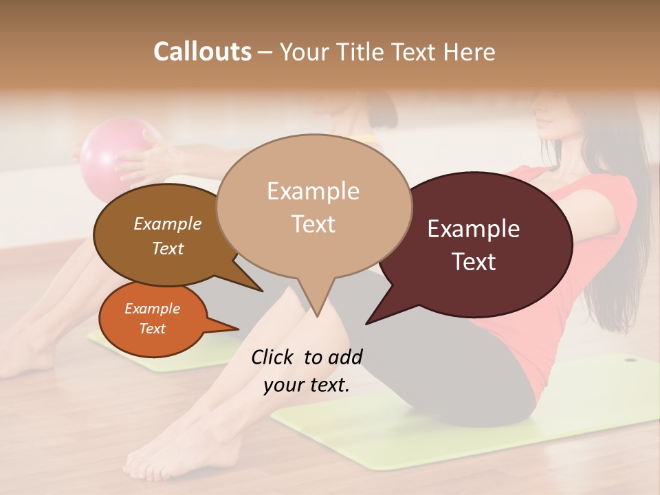 A Couple Of Women Sitting On Top Of Yoga Mats PowerPoint Template