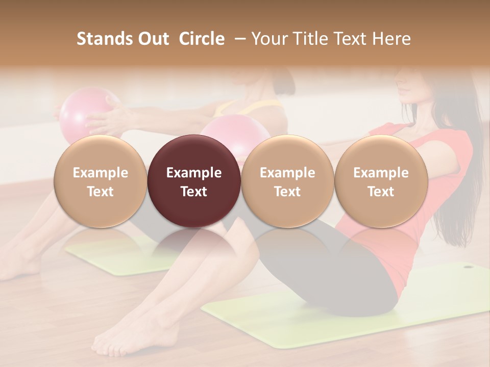 A Couple Of Women Sitting On Top Of Yoga Mats PowerPoint Template