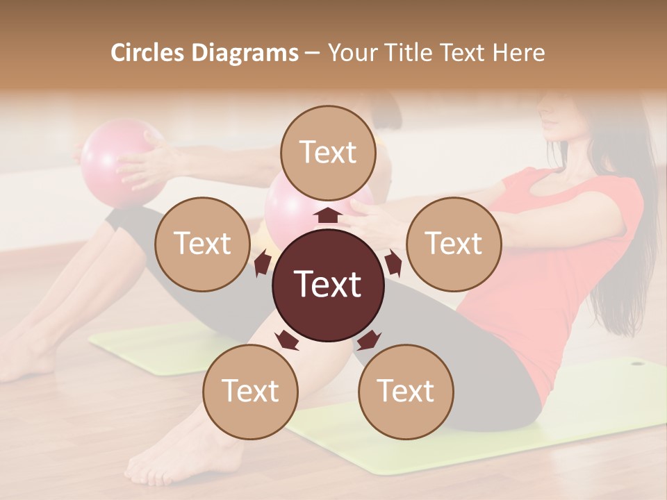 A Couple Of Women Sitting On Top Of Yoga Mats PowerPoint Template