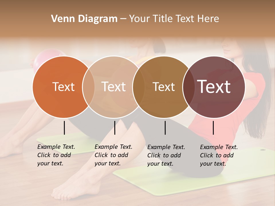 A Couple Of Women Sitting On Top Of Yoga Mats PowerPoint Template