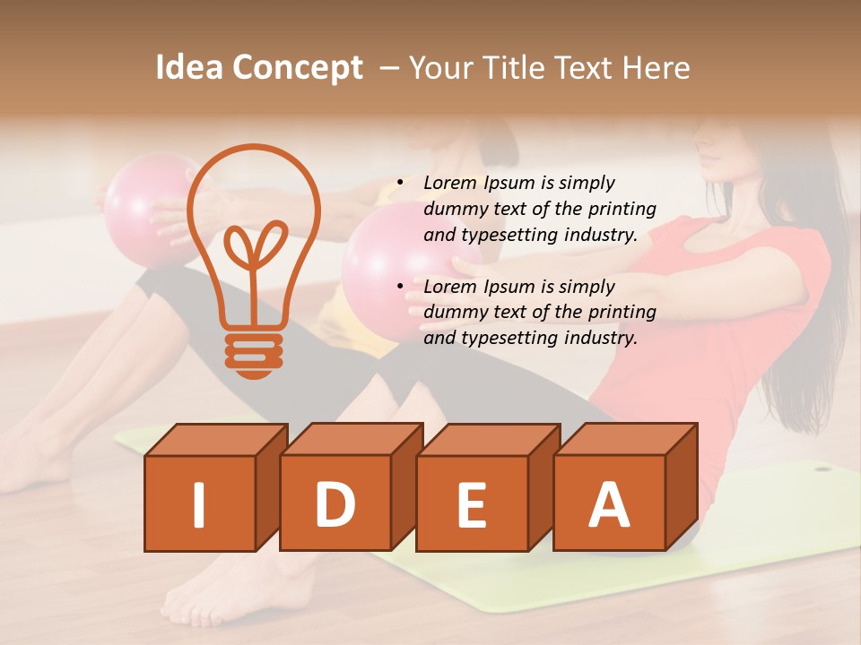 A Couple Of Women Sitting On Top Of Yoga Mats PowerPoint Template