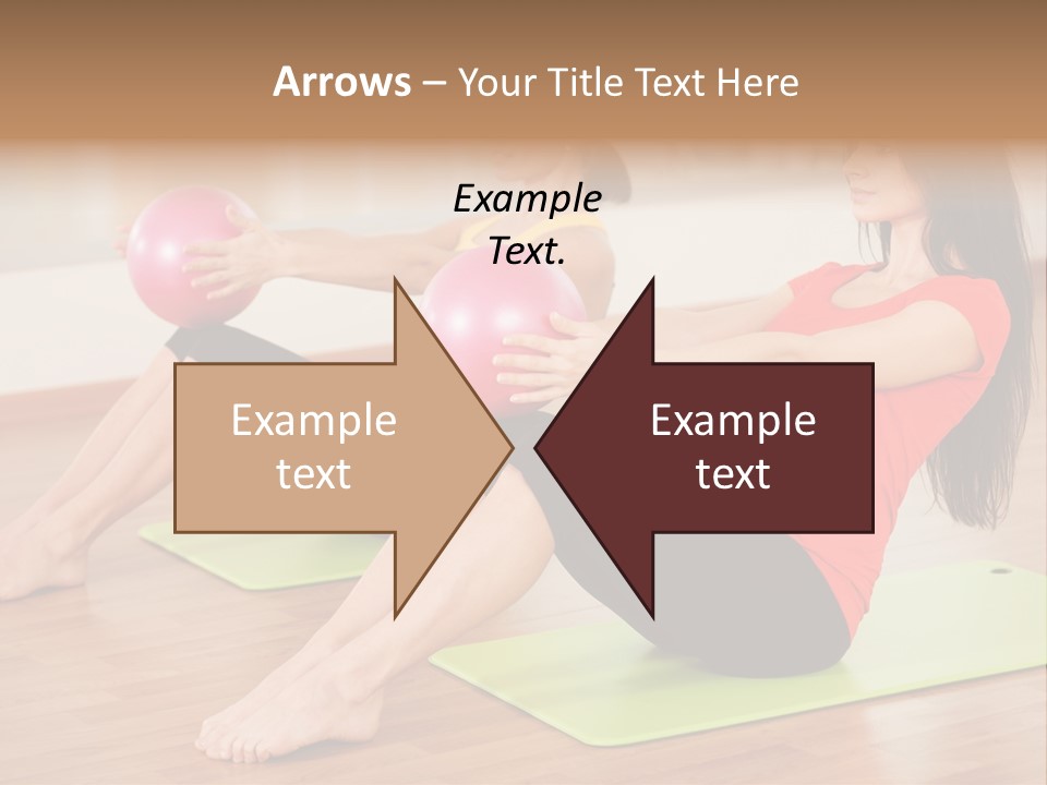 A Couple Of Women Sitting On Top Of Yoga Mats PowerPoint Template