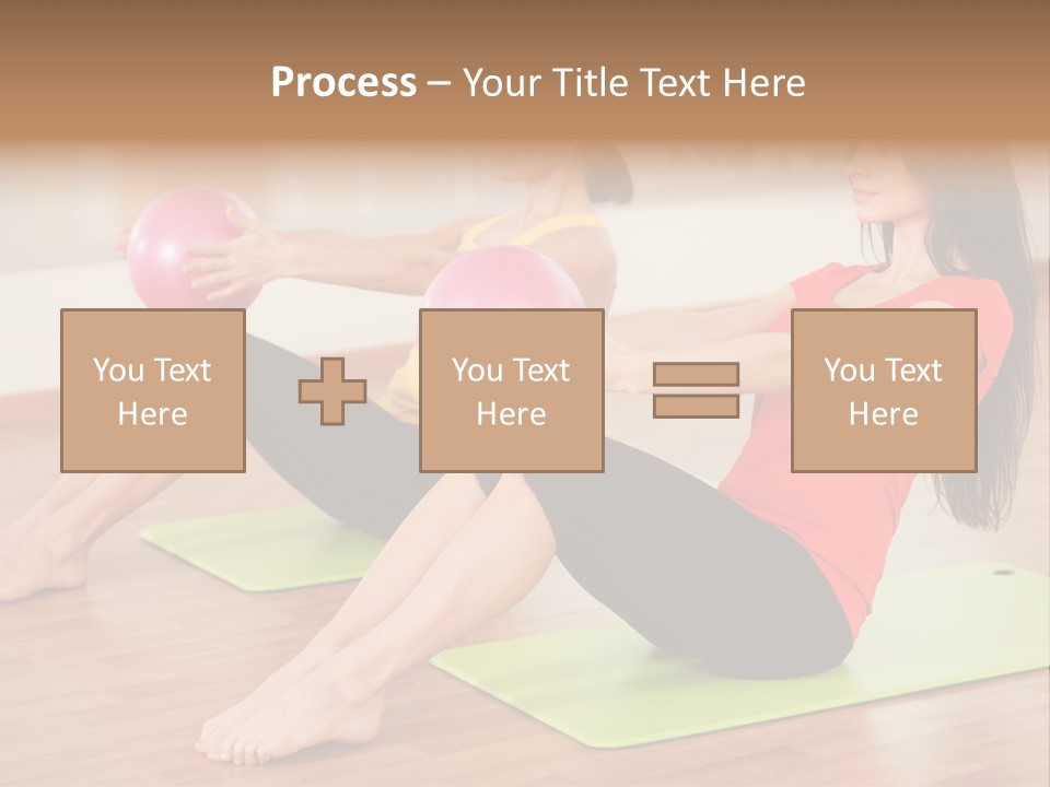A Couple Of Women Sitting On Top Of Yoga Mats PowerPoint Template