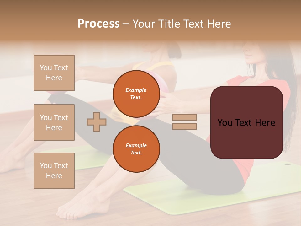 A Couple Of Women Sitting On Top Of Yoga Mats PowerPoint Template
