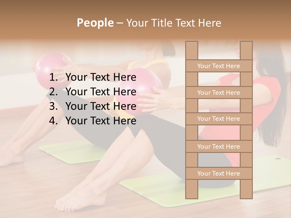 A Couple Of Women Sitting On Top Of Yoga Mats PowerPoint Template