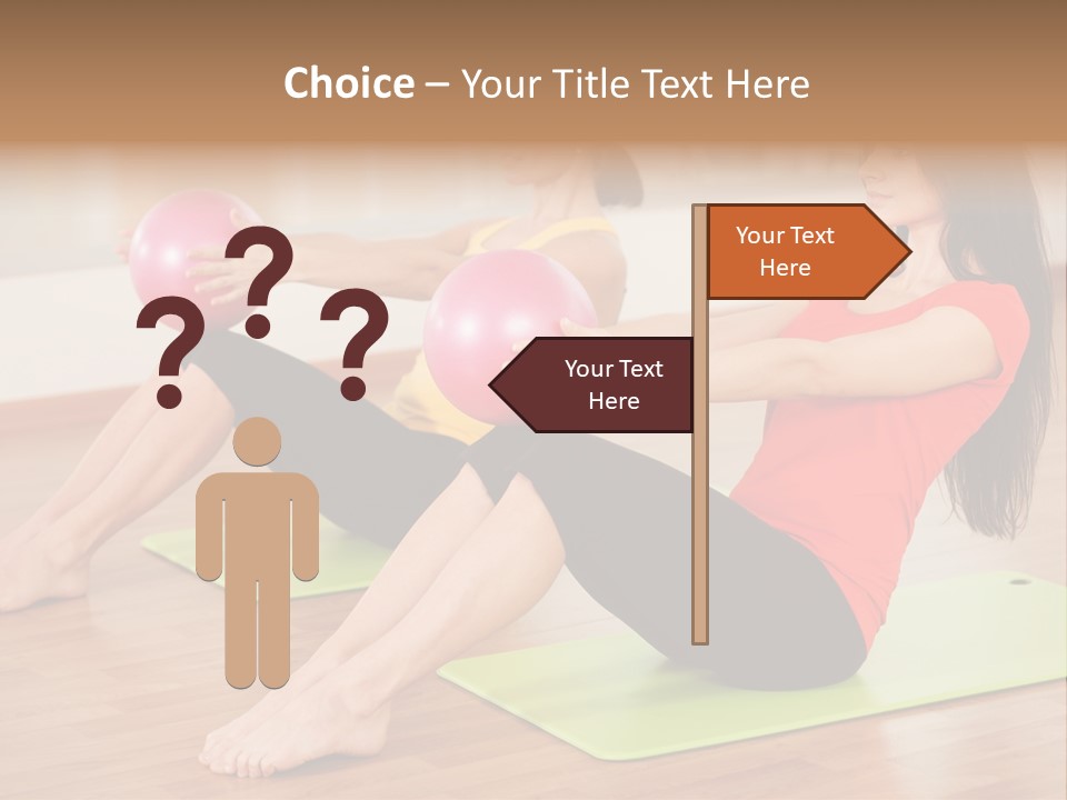 A Couple Of Women Sitting On Top Of Yoga Mats PowerPoint Template