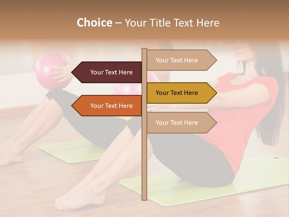 A Couple Of Women Sitting On Top Of Yoga Mats PowerPoint Template