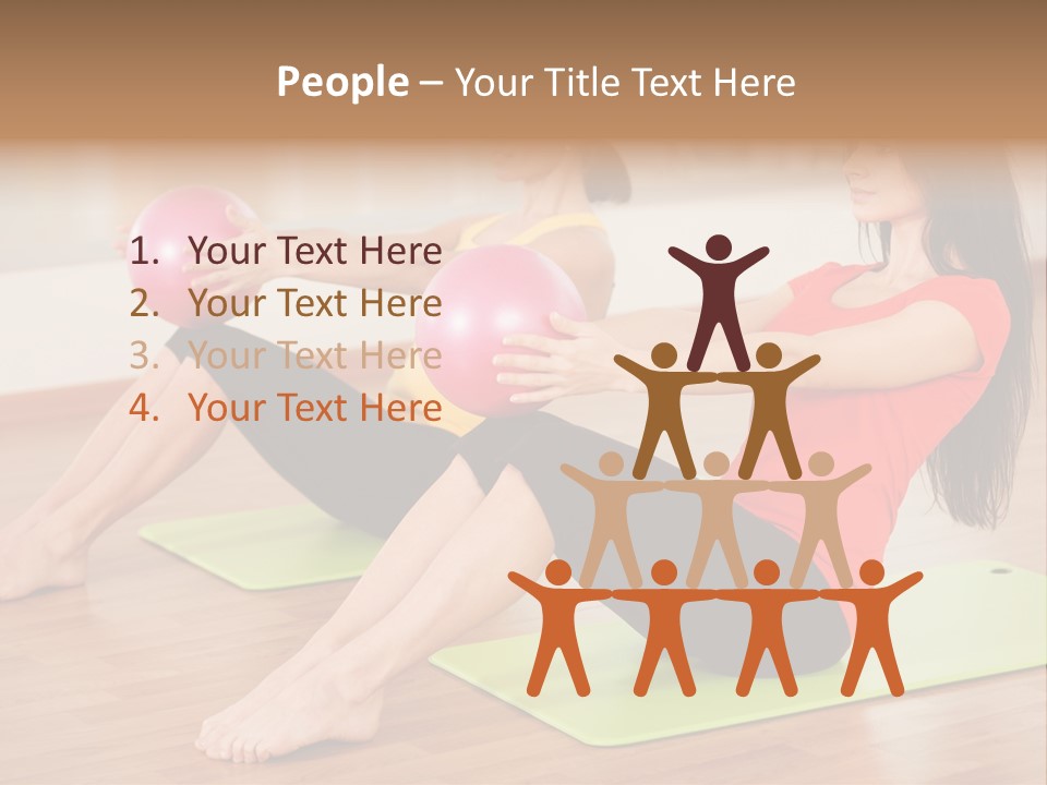 A Couple Of Women Sitting On Top Of Yoga Mats PowerPoint Template