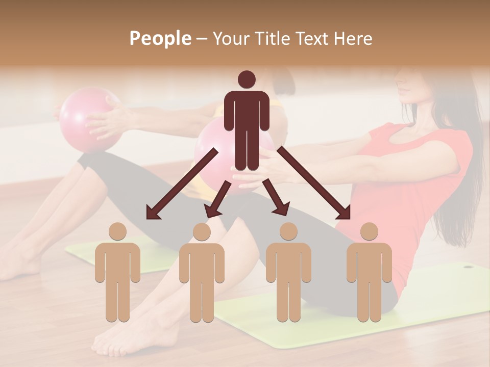 A Couple Of Women Sitting On Top Of Yoga Mats PowerPoint Template