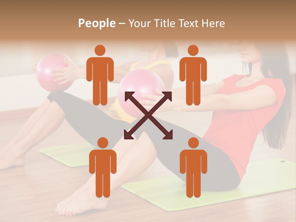 A Couple Of Women Sitting On Top Of Yoga Mats PowerPoint Template