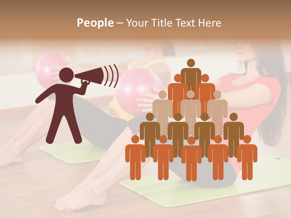 A Couple Of Women Sitting On Top Of Yoga Mats PowerPoint Template