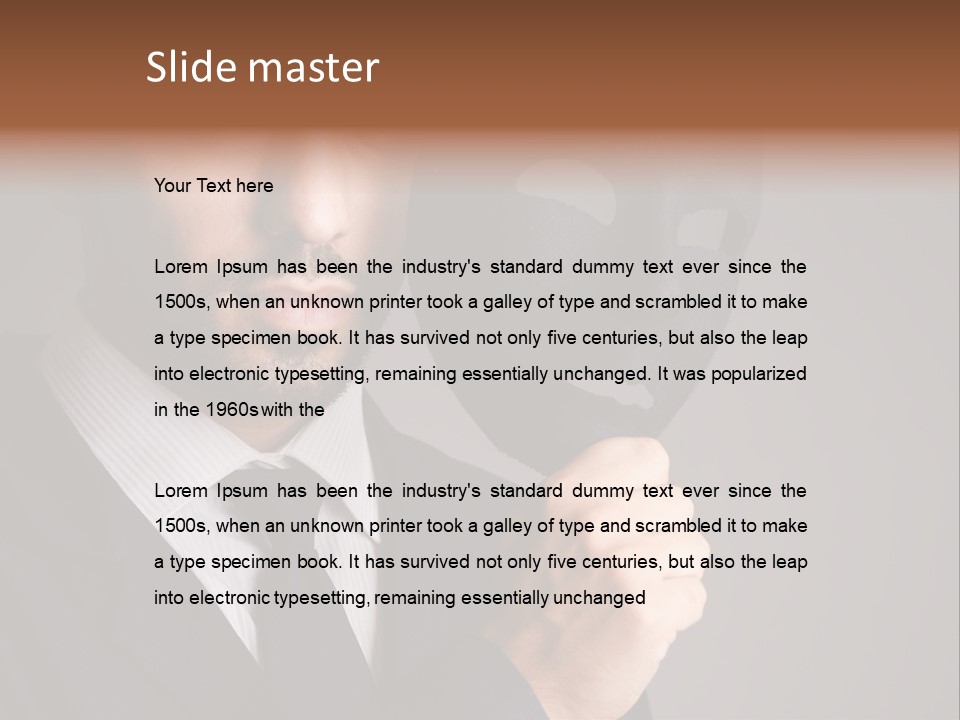 Businessman Confidential Industrial PowerPoint Template