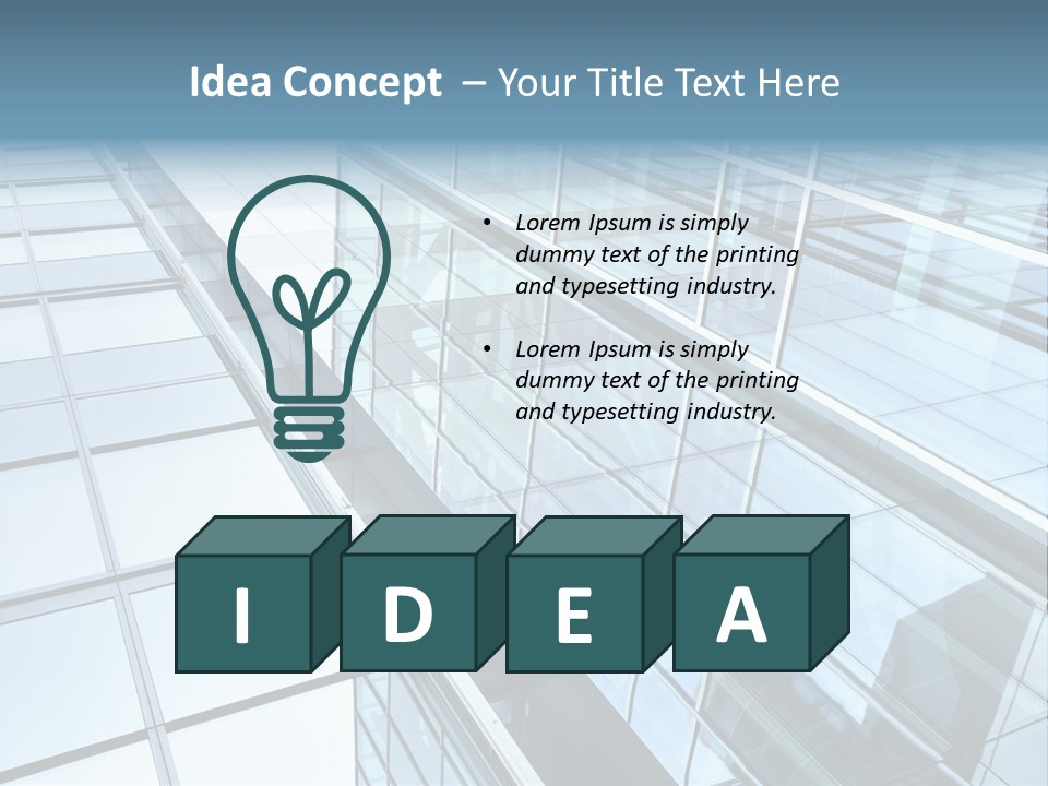 Glass Texture Frame PowerPoint Template