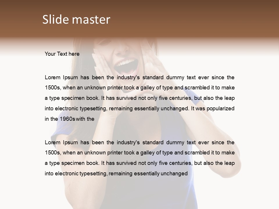 Ask Gesturing Expression PowerPoint Template