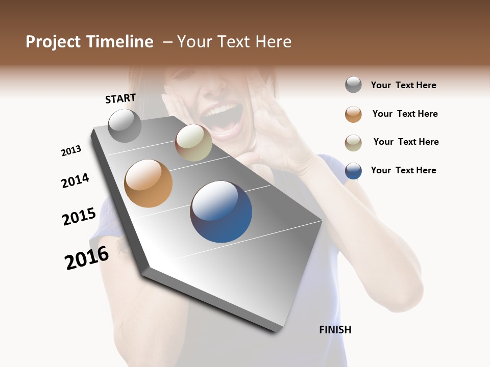 Ask Gesturing Expression PowerPoint Template