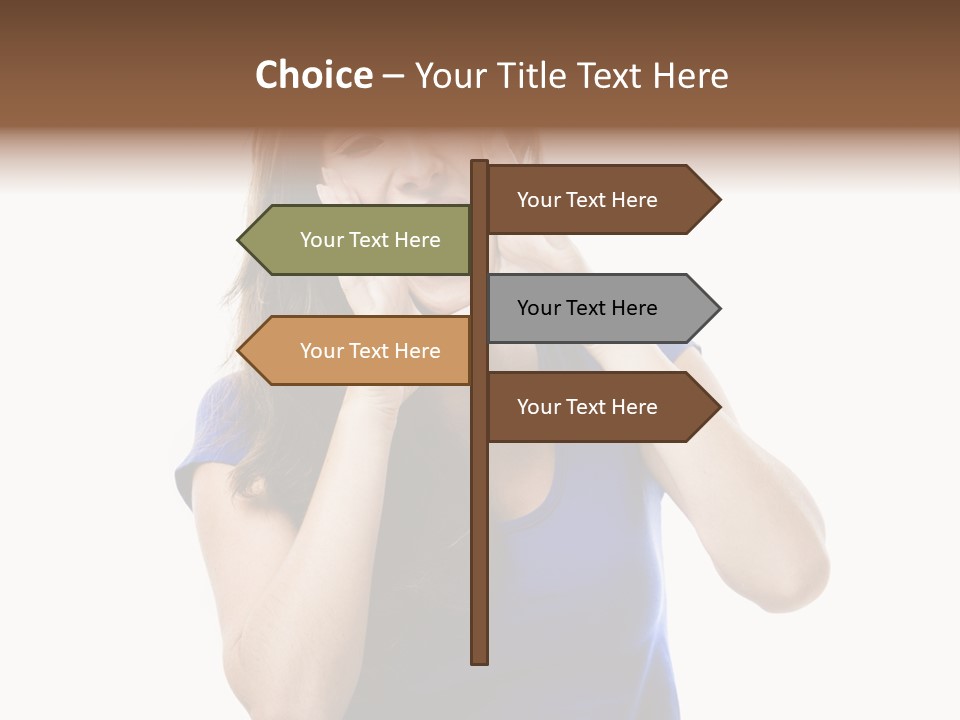 Ask Gesturing Expression PowerPoint Template