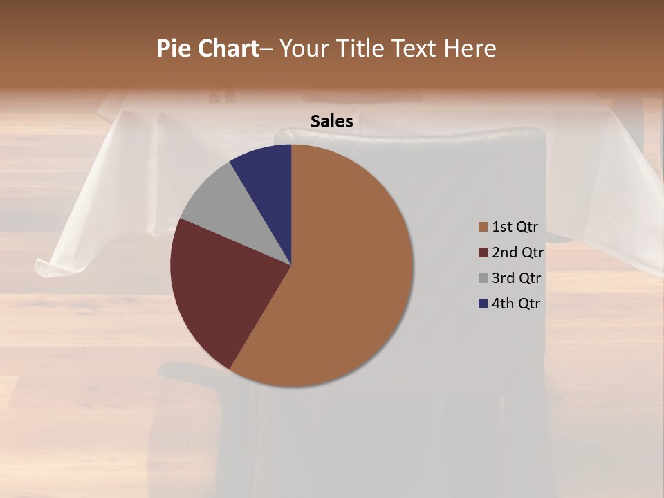 A Table With A White Table Cloth And Black Chairs PowerPoint Template