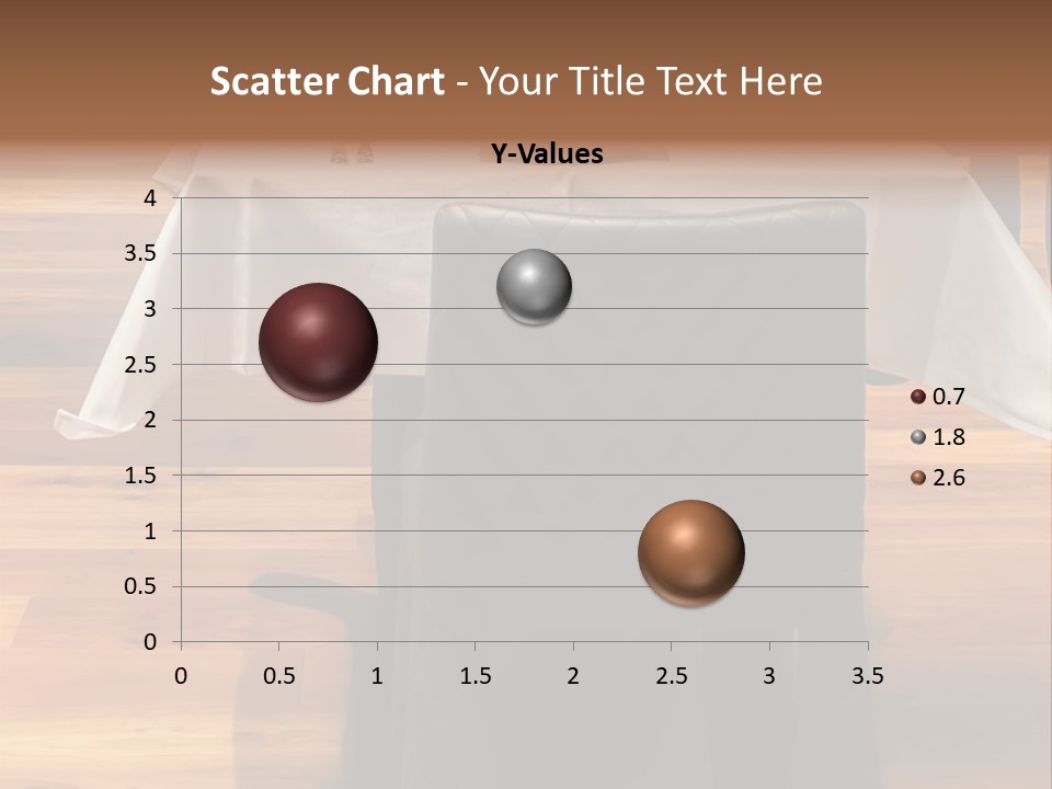 A Table With A White Table Cloth And Black Chairs PowerPoint Template