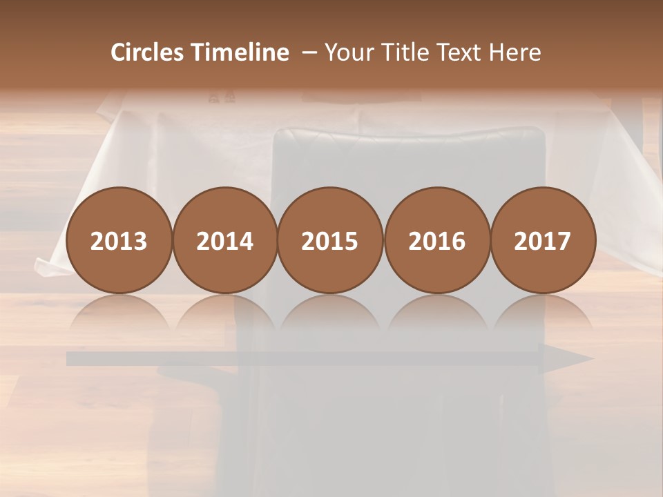 A Table With A White Table Cloth And Black Chairs PowerPoint Template