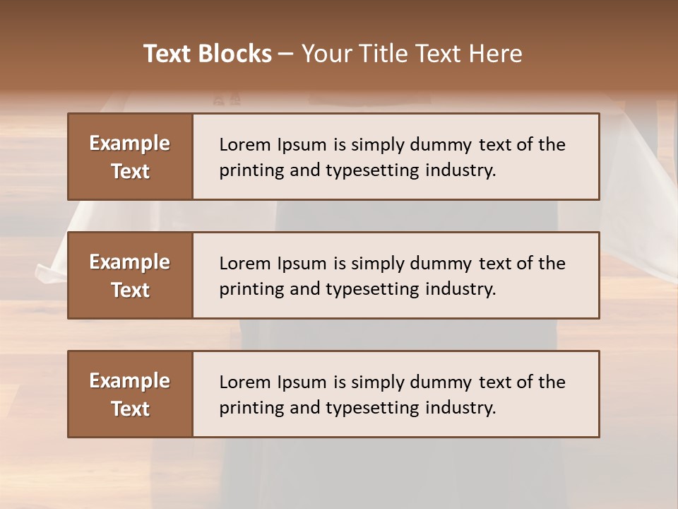 A Table With A White Table Cloth And Black Chairs PowerPoint Template