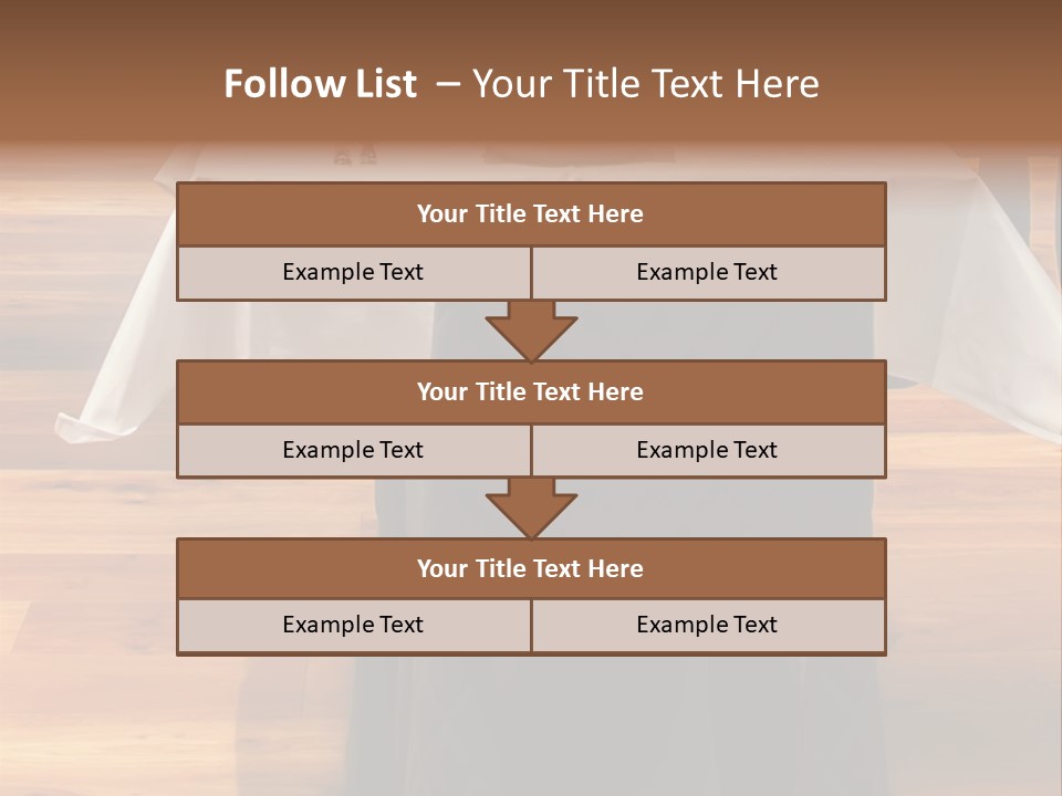 A Table With A White Table Cloth And Black Chairs PowerPoint Template