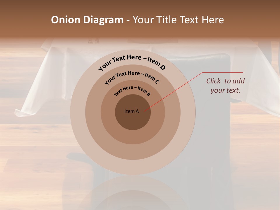 A Table With A White Table Cloth And Black Chairs PowerPoint Template