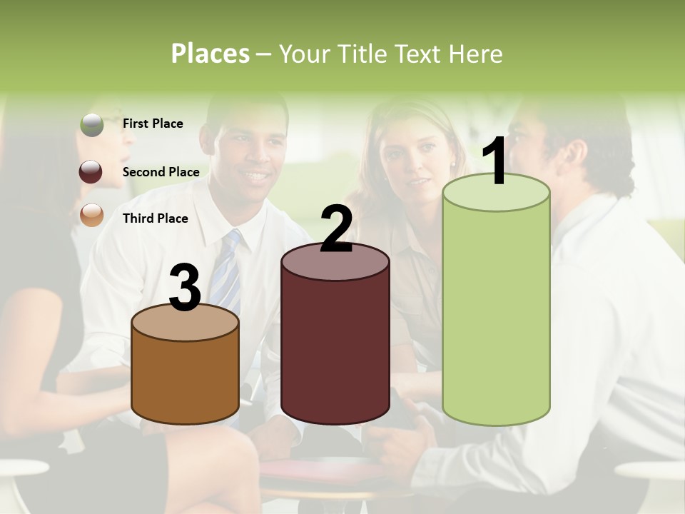 Horizontal Discussion Women PowerPoint Template