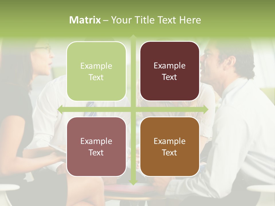 Horizontal Discussion Women PowerPoint Template