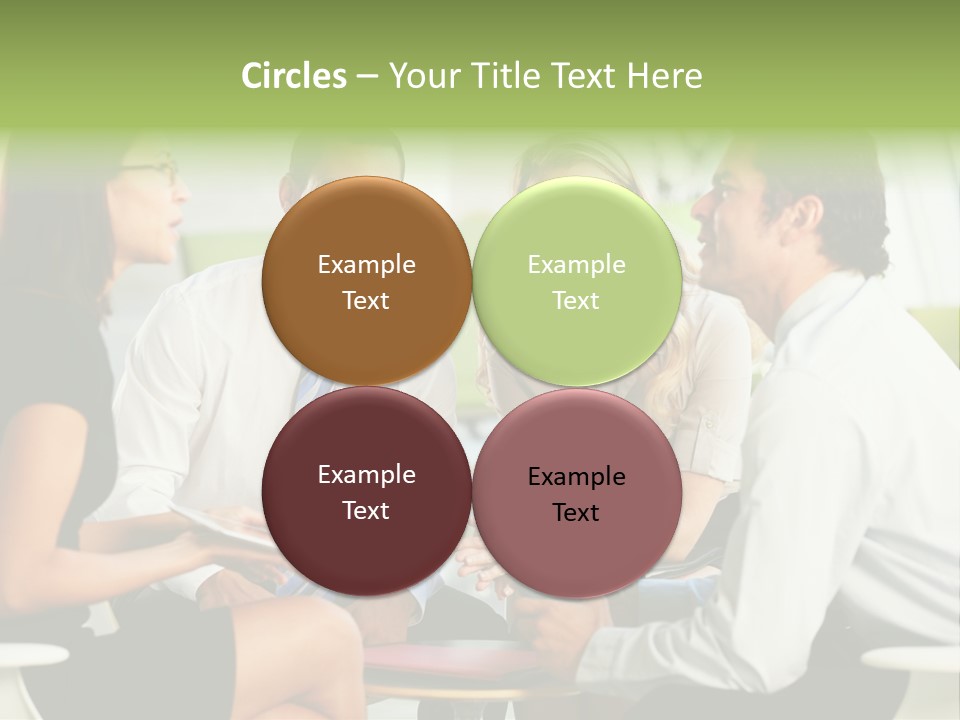 Horizontal Discussion Women PowerPoint Template
