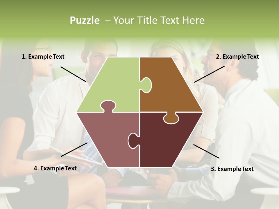 Horizontal Discussion Women PowerPoint Template