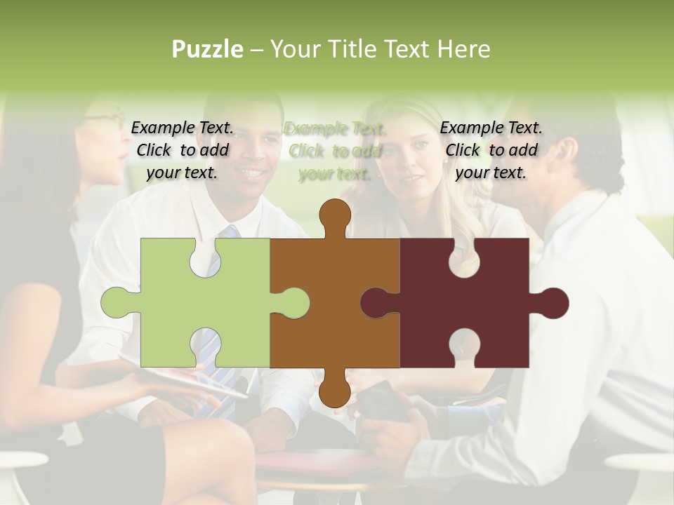 Horizontal Discussion Women PowerPoint Template