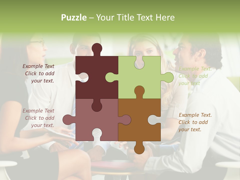 Horizontal Discussion Women PowerPoint Template