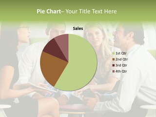 Horizontal Discussion Women PowerPoint Template