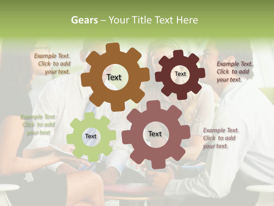 Horizontal Discussion Women PowerPoint Template