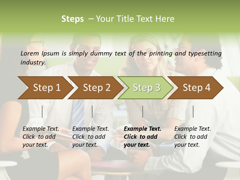 Horizontal Discussion Women PowerPoint Template