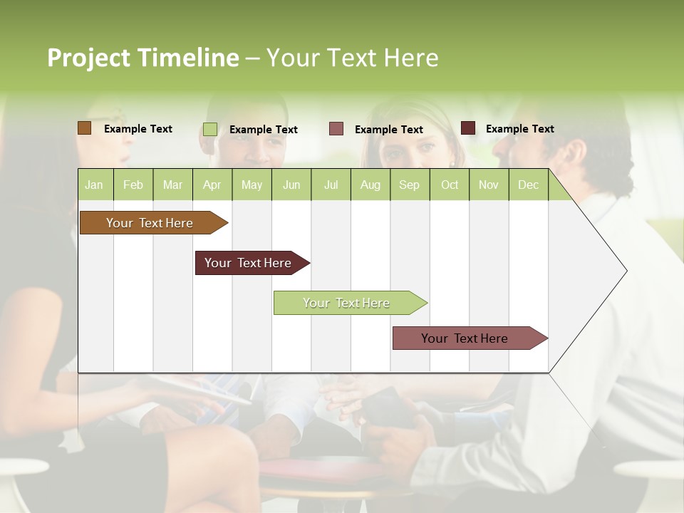 Horizontal Discussion Women PowerPoint Template