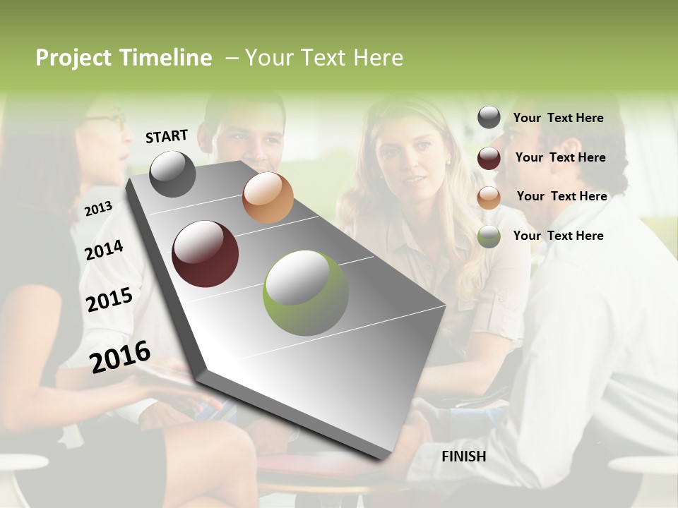 Horizontal Discussion Women PowerPoint Template