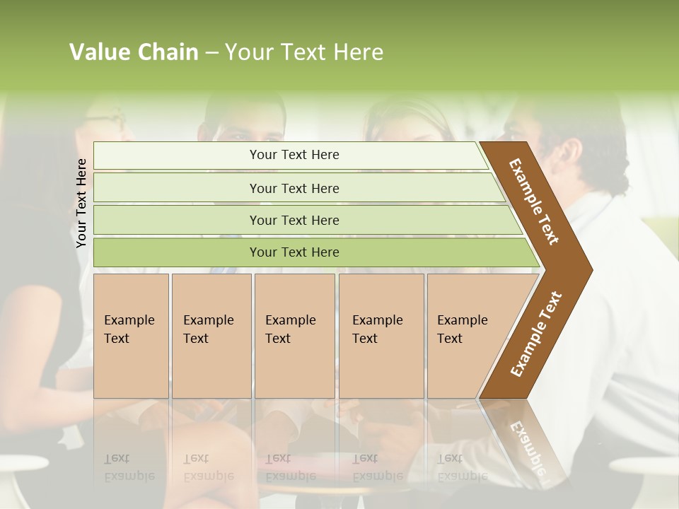 Horizontal Discussion Women PowerPoint Template