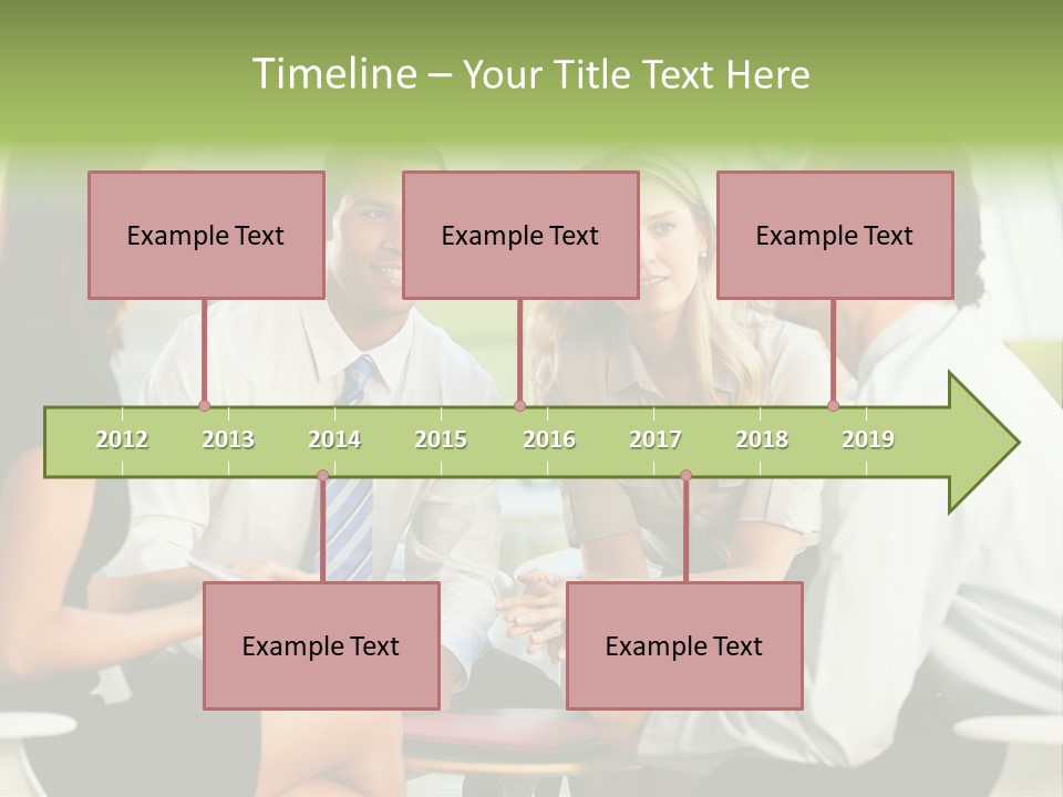 Horizontal Discussion Women PowerPoint Template