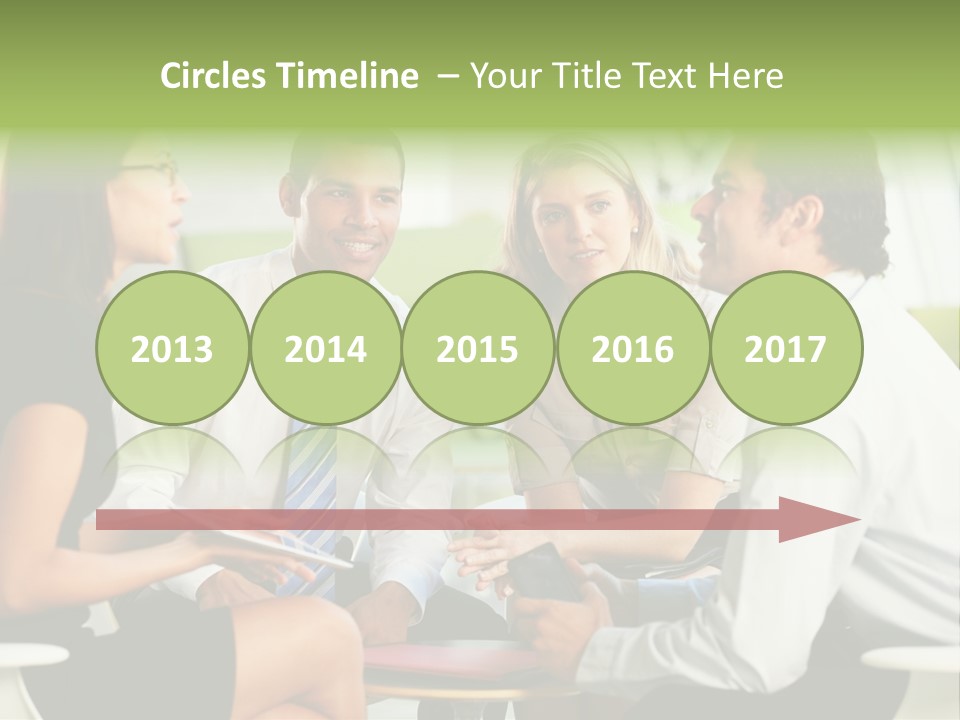 Horizontal Discussion Women PowerPoint Template