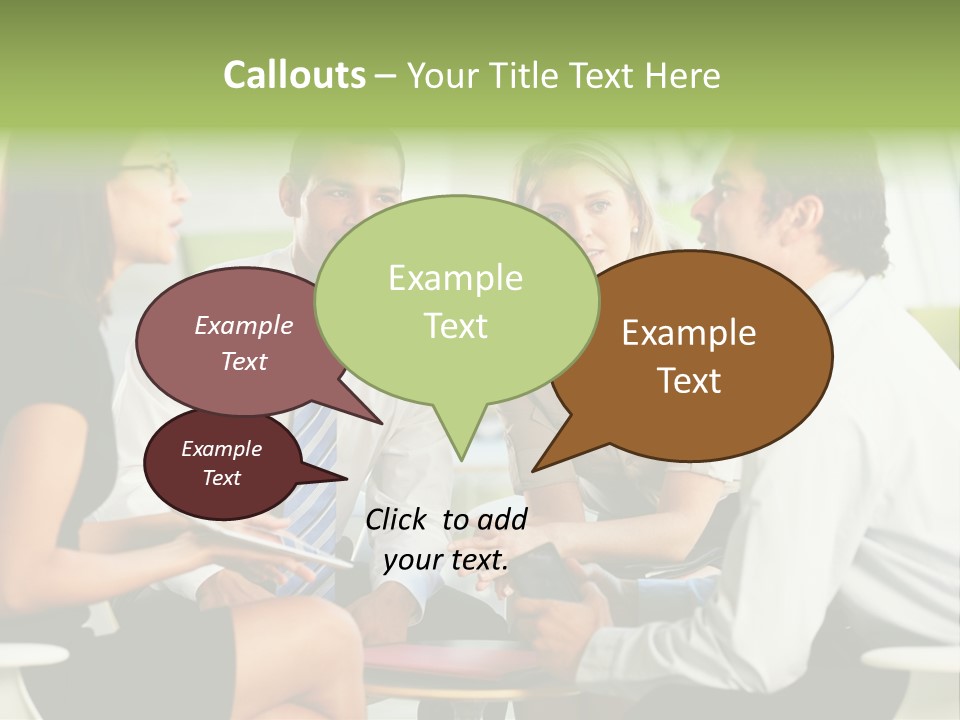 Horizontal Discussion Women PowerPoint Template