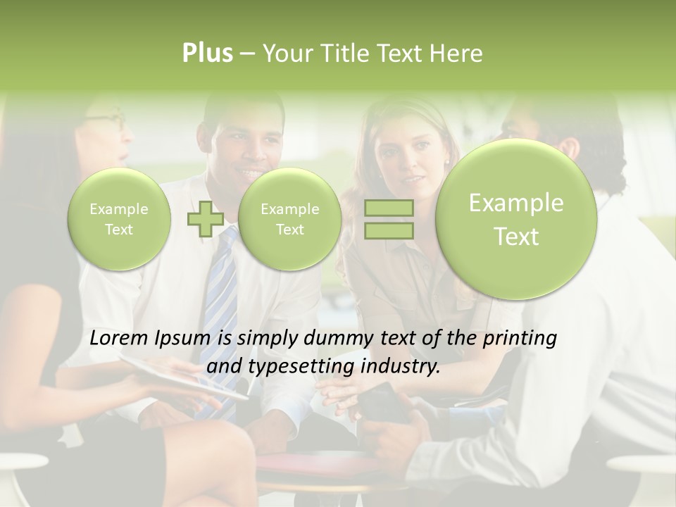 Horizontal Discussion Women PowerPoint Template