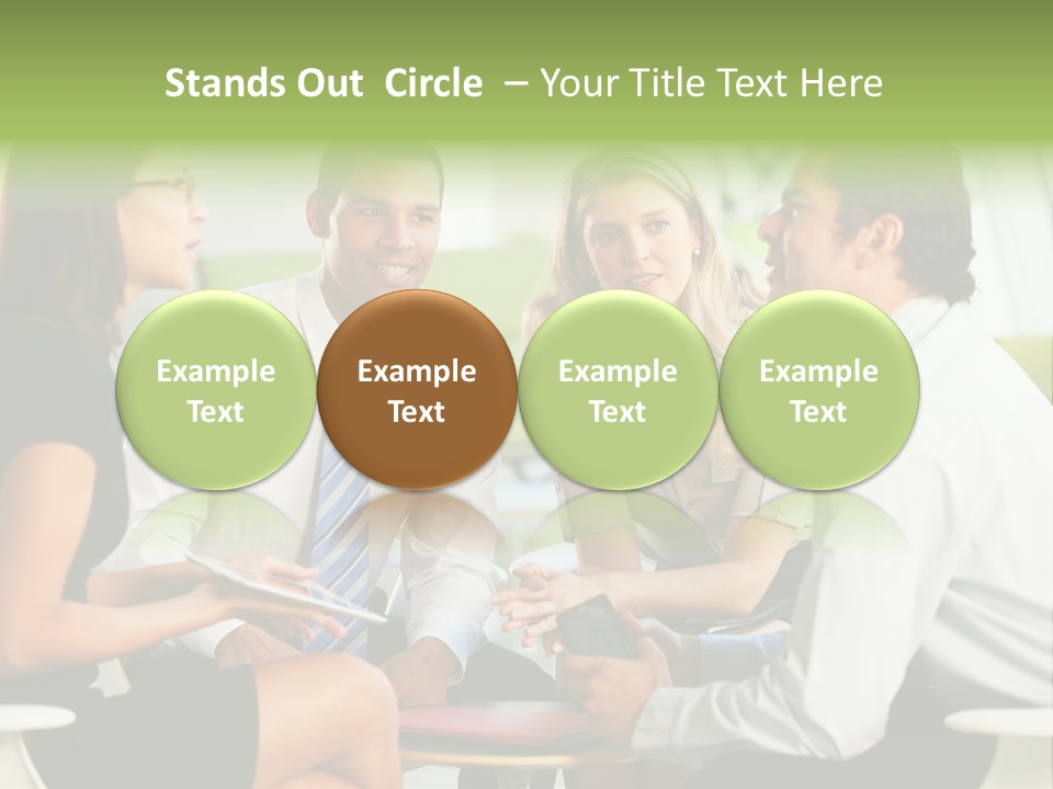 Horizontal Discussion Women PowerPoint Template