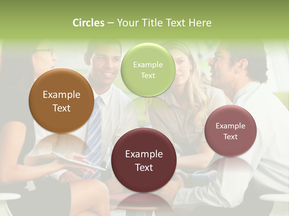 Horizontal Discussion Women PowerPoint Template